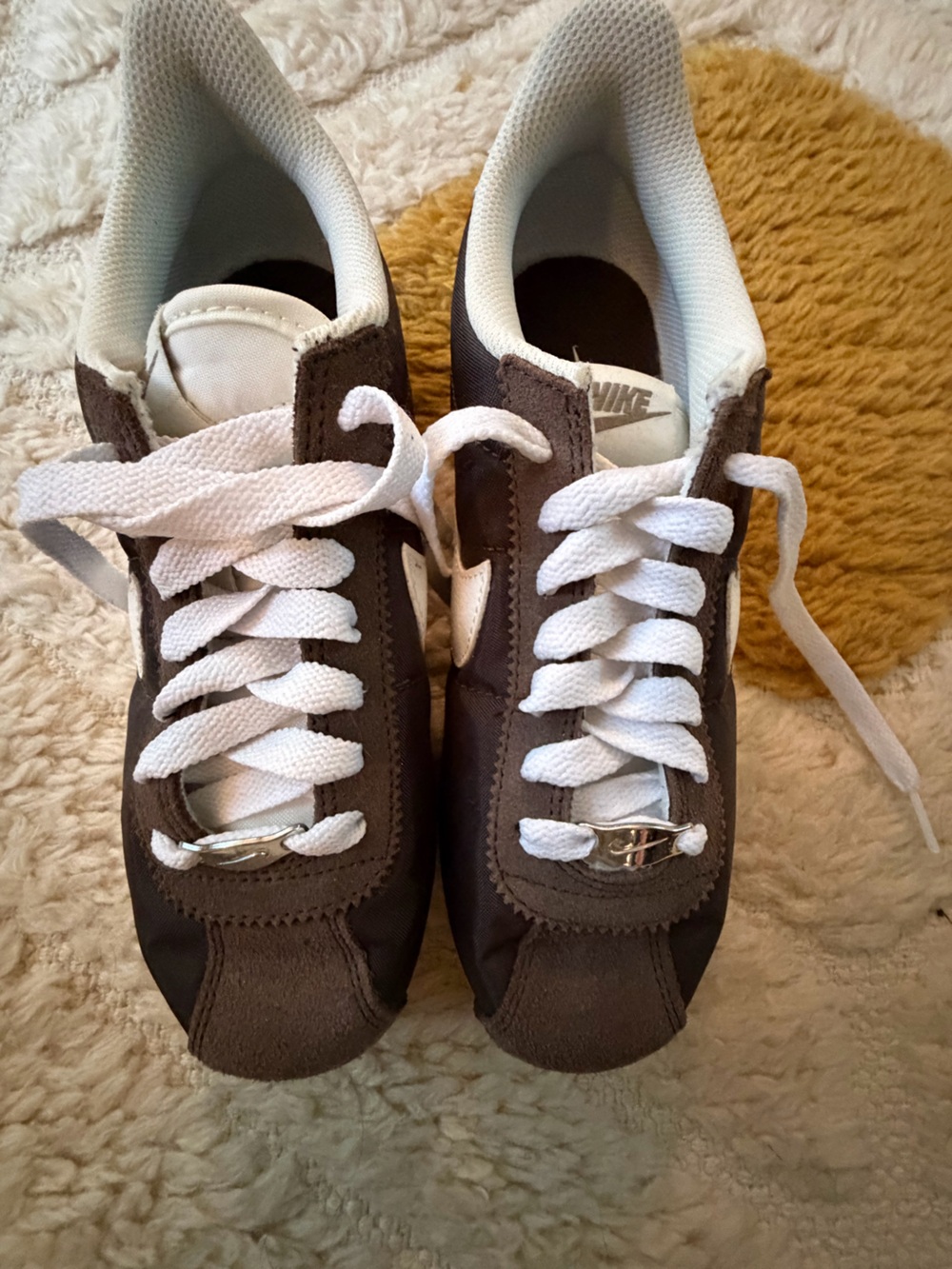 Nike women’s brown and White Lace-Up Sneakers